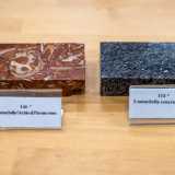 Altre lumachelle sono l�occhio di pavone di colore bordeaux con striature beige...